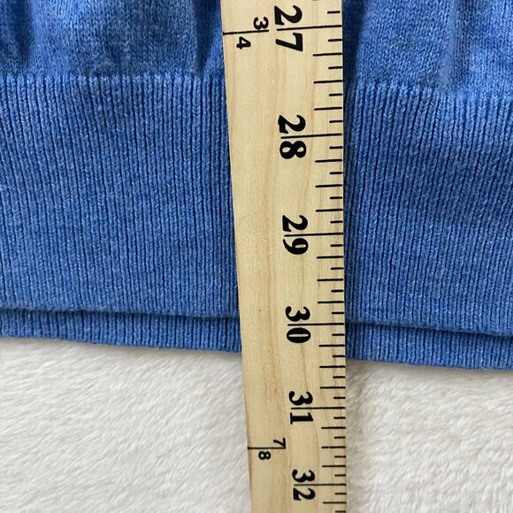 LL BEAN CASHMERE COTTON BLEND V-NECK SWEATER LIGHT BABY BLUE MENS SIZE XXL TALL - Picture 8 of 9